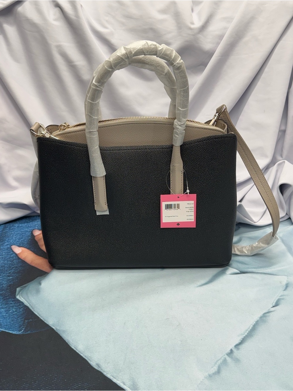 (new+tag) Kate Spade Margaux Large Satchel
Black Multi Leather Two-Tone - Picture 13 of 15